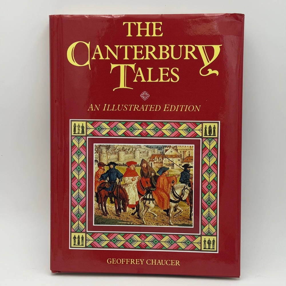 The Canterbury Tales Geoffrey Chaucer‎ Illustrated Edition Hardcover 1992 Red